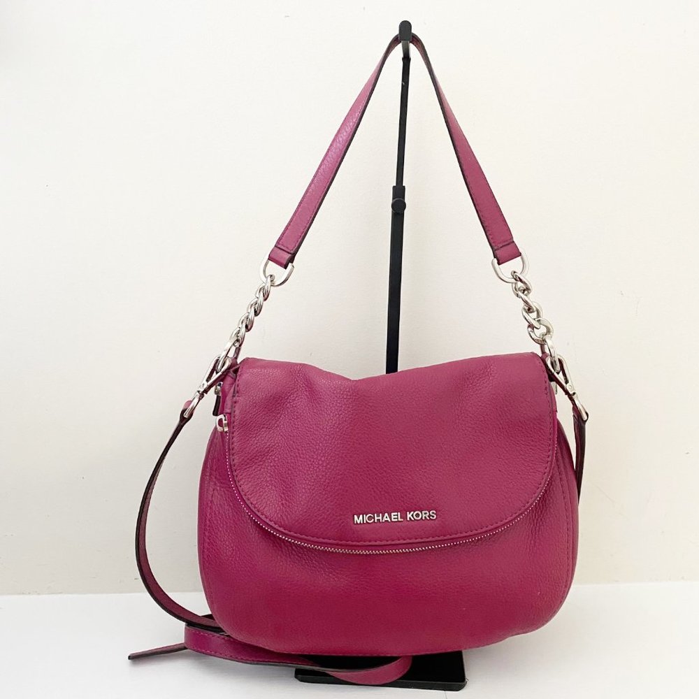 Michael Kors Bedford Medium Convertible Shoulder Bag Pink Fuchsia